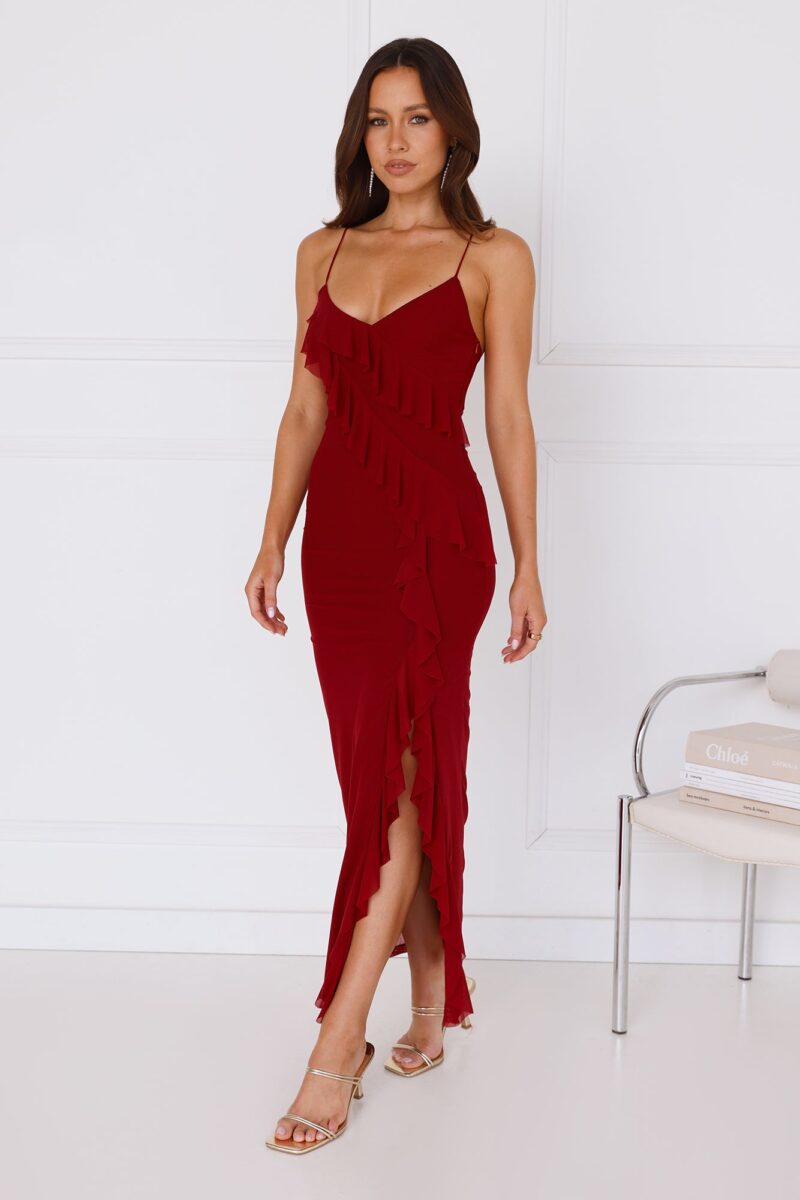 Sleek Spaghetti Strap Backless Maxi Dress - Image 2