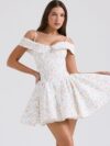 Floral Print Off-The-Shoulder A-Line Summer Party Dress for Women
