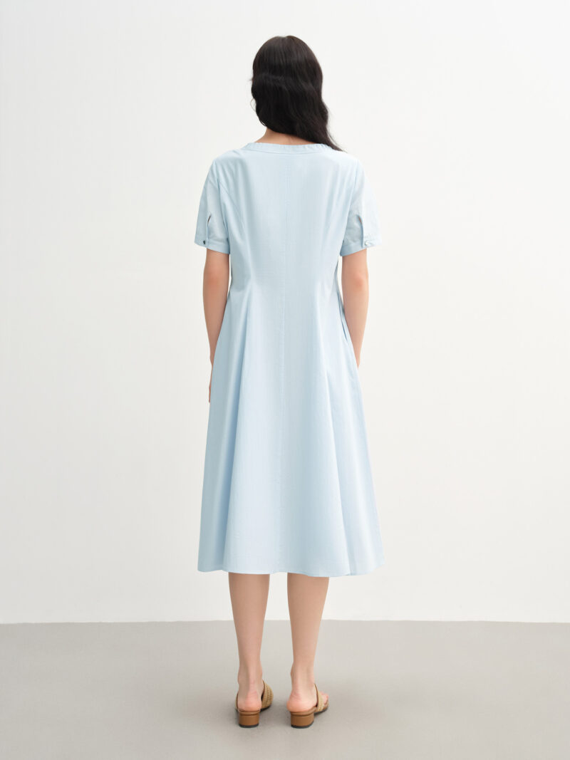 Summer Minimalist French Style Cotton Dress - Image 5