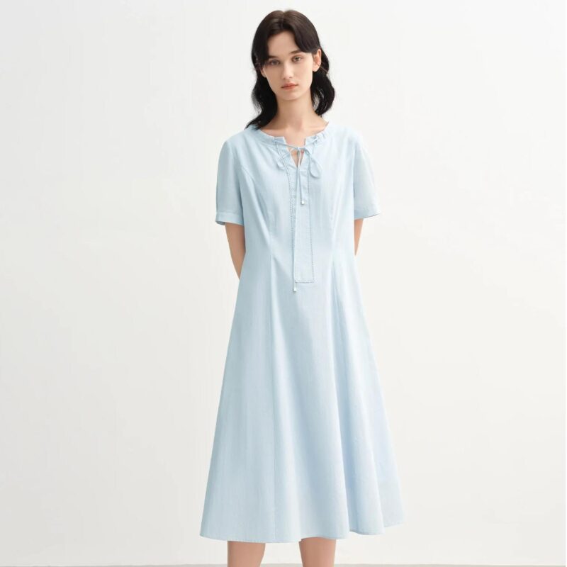 Summer Minimalist French Style Cotton Dress