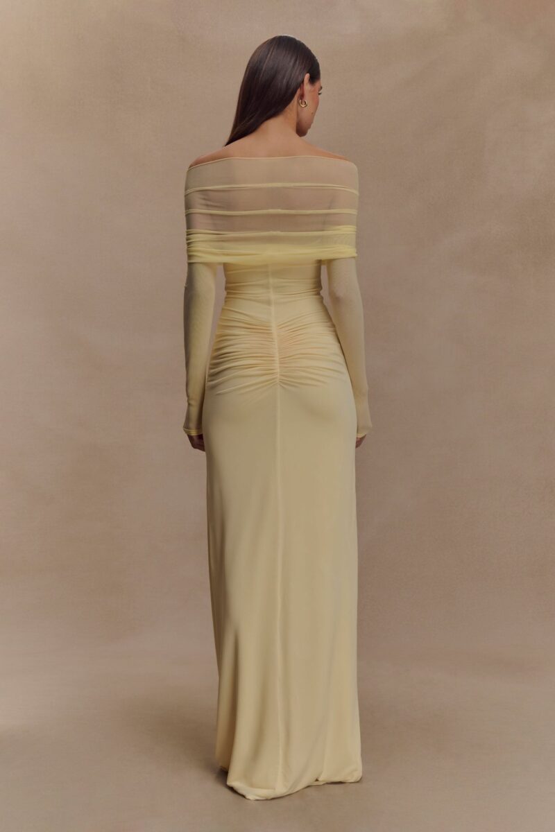 Sexy Off-Shoulder Hollow Out Ruched Maxi Dress for Women - Image 3