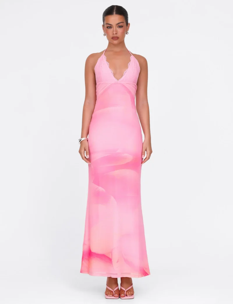 Backless Spaghetti Strap Maxi Dress – Sexy V-Neck Bodycon Gown - Image 5