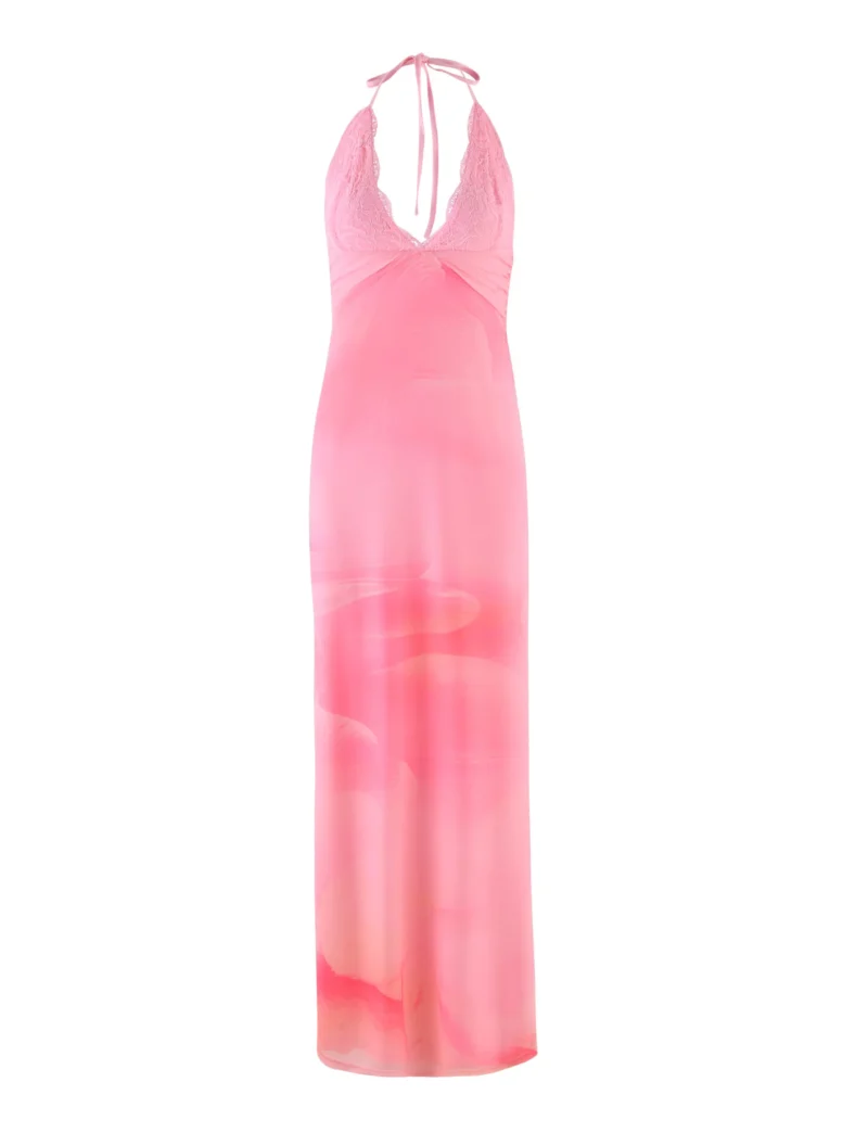 Backless Spaghetti Strap Maxi Dress – Sexy V-Neck Bodycon Gown - Image 7