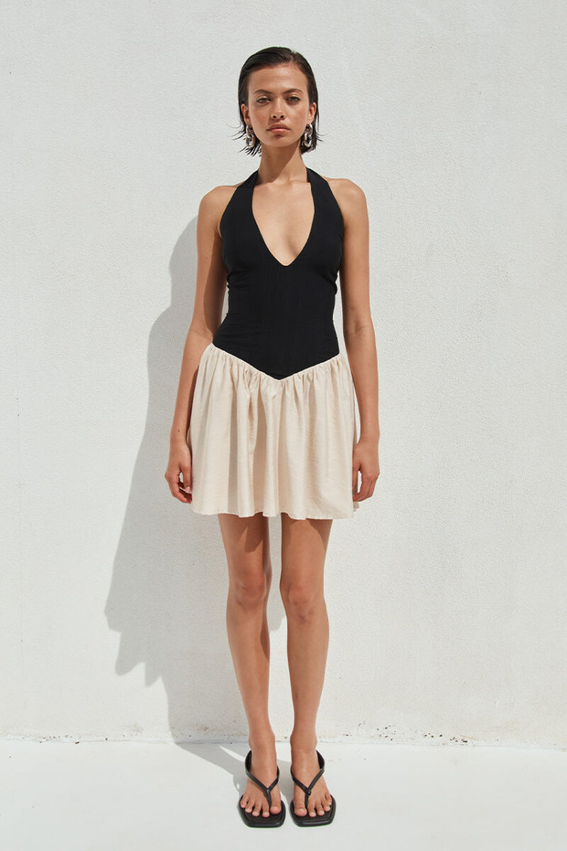 Sexy Patchwork V-Neck Mini Dress - Image 5