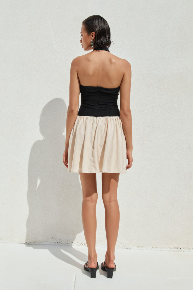 Sexy Patchwork V-Neck Mini Dress - Image 6