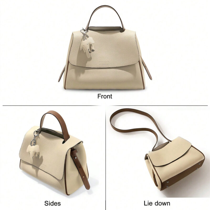 Genuine Leather Tote Crossbody Satchel for Women – Fashionable & Versatile Bag - Image 5