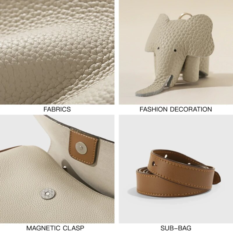 Genuine Leather Tote Crossbody Satchel for Women – Fashionable & Versatile Bag - Image 4