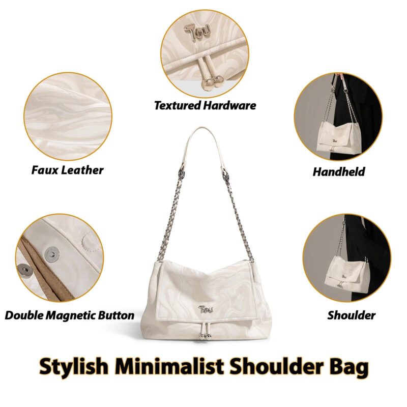 Chic PU Leather Tote Shoulder Bag – Versatile Handbag - Image 5