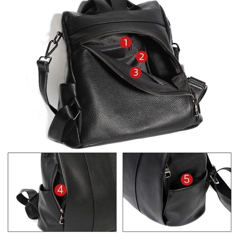Genuine Leather Women's Backpack - Image 3