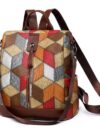 Anti-Theft Waterproof PU Leather Backpack – Multi-Pocket School Bag