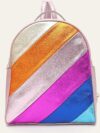 Women's Colorful Metallic PU Leather Backpack