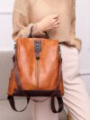 Anti-Theft PU Leather Women's Backpack