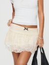 Y2K Coquette Lace Mini Skirt with Bow