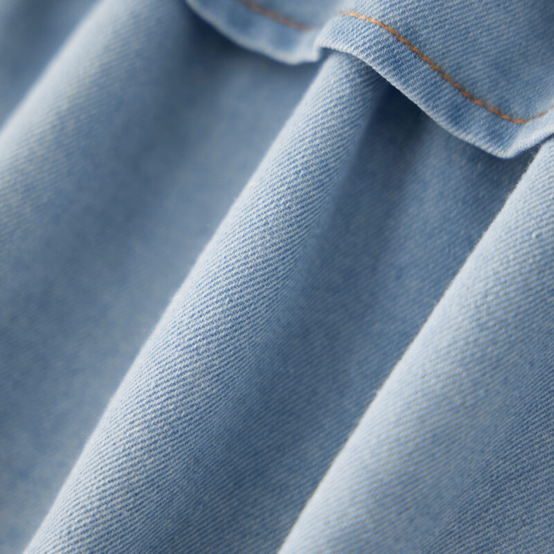 Summer Layered Ruffle Denim Mini Skirt - Image 4