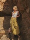 Y2K High Waist Bubble Maxi Skirt with Ruffle Hem