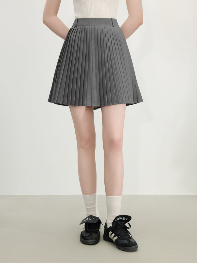 Elegant White Wool-Blend A-Line Mini Skirt for Summer Office & Chic Looks - Image 8