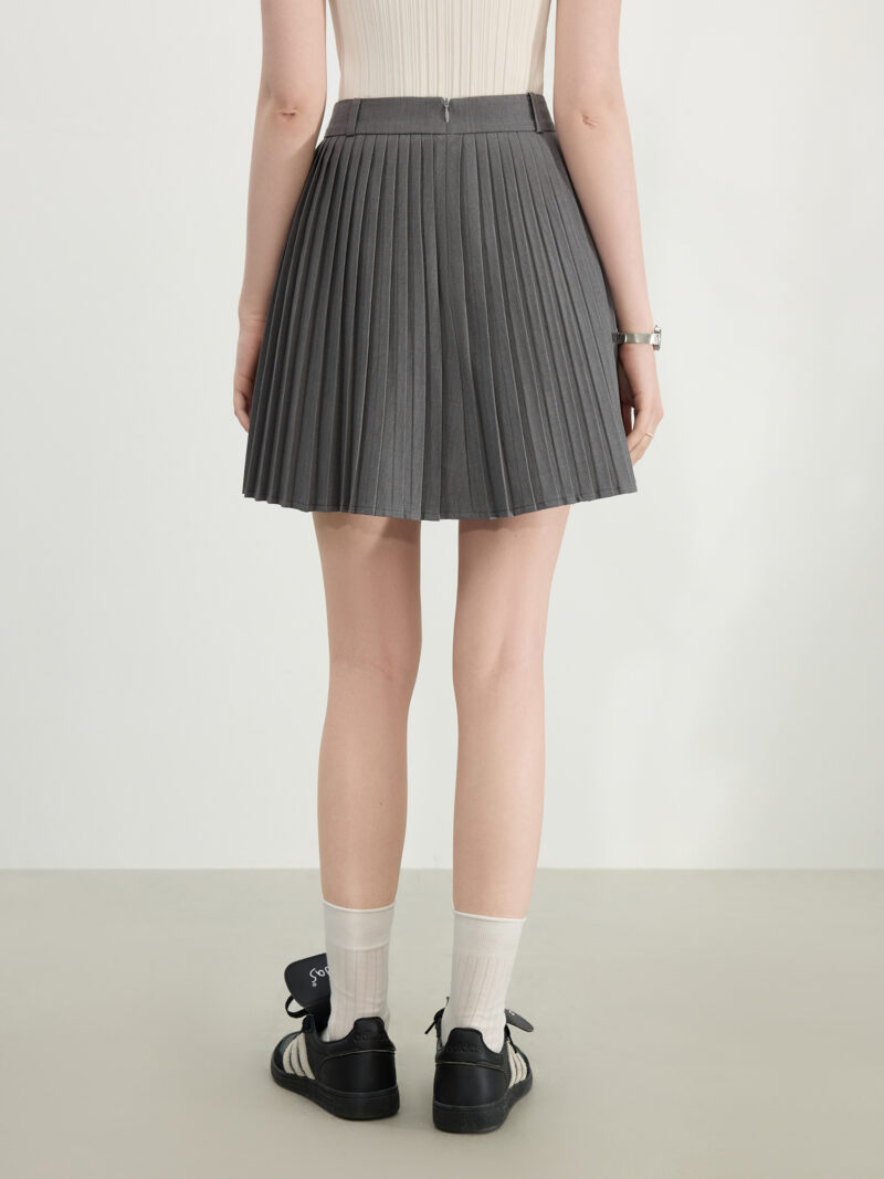 Elegant White Wool-Blend A-Line Mini Skirt for Summer Office & Chic Looks - Image 9