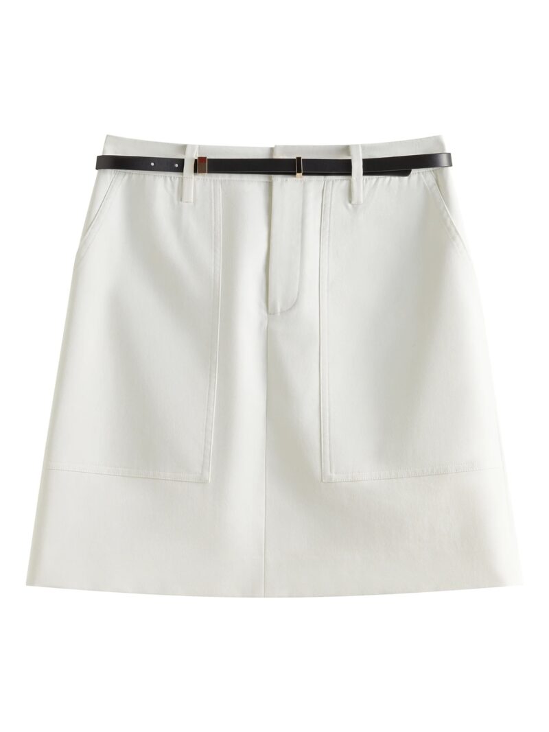 Chic A-Line Mini Skirt with Sash - Image 6