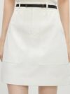 Chic A-Line Mini Skirt with Sash