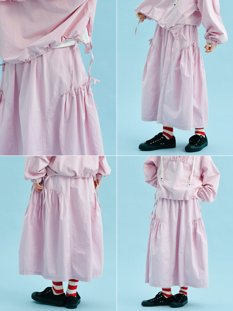 Spring A-Line Twill Skirt with Pockets - Image 6