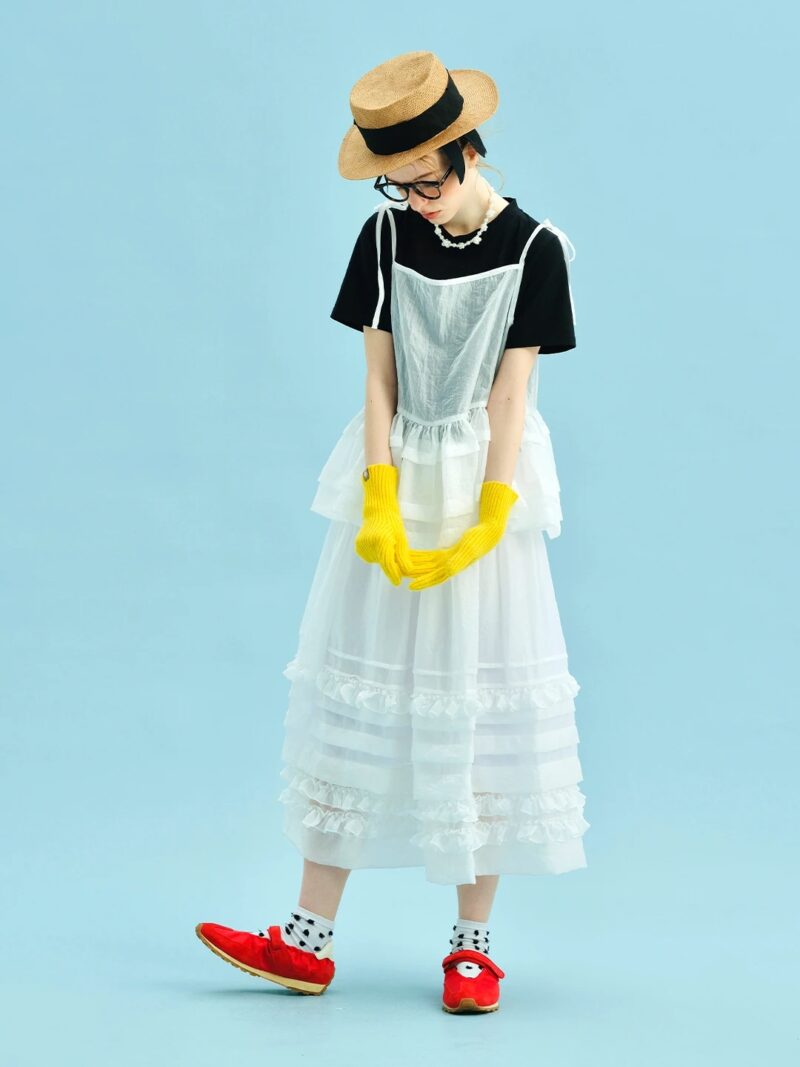 Summer A-Line Lace Layered Skirt - Image 3