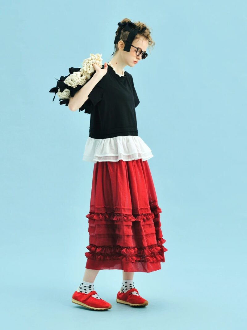 Summer A-Line Lace Layered Skirt - Image 5