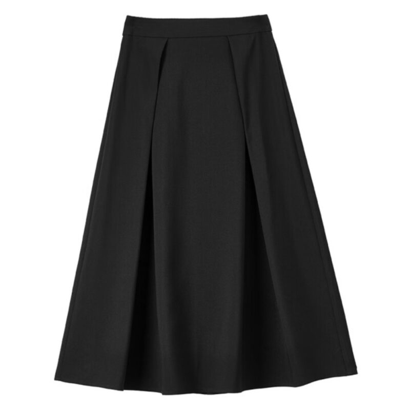 Elegant High Waist A-Line Skirt - Image 5