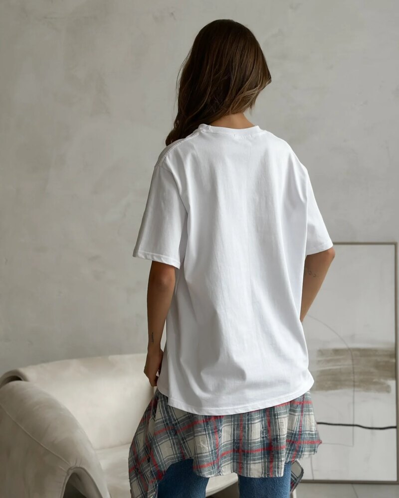 Women's Vintage Geometric Print Cotton T-Shirt – Casual Loose Summer Tee - Image 10