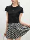 Summer Slim Fit Cropped Sun Tee for Women – Breathable Cotton Blend Top
