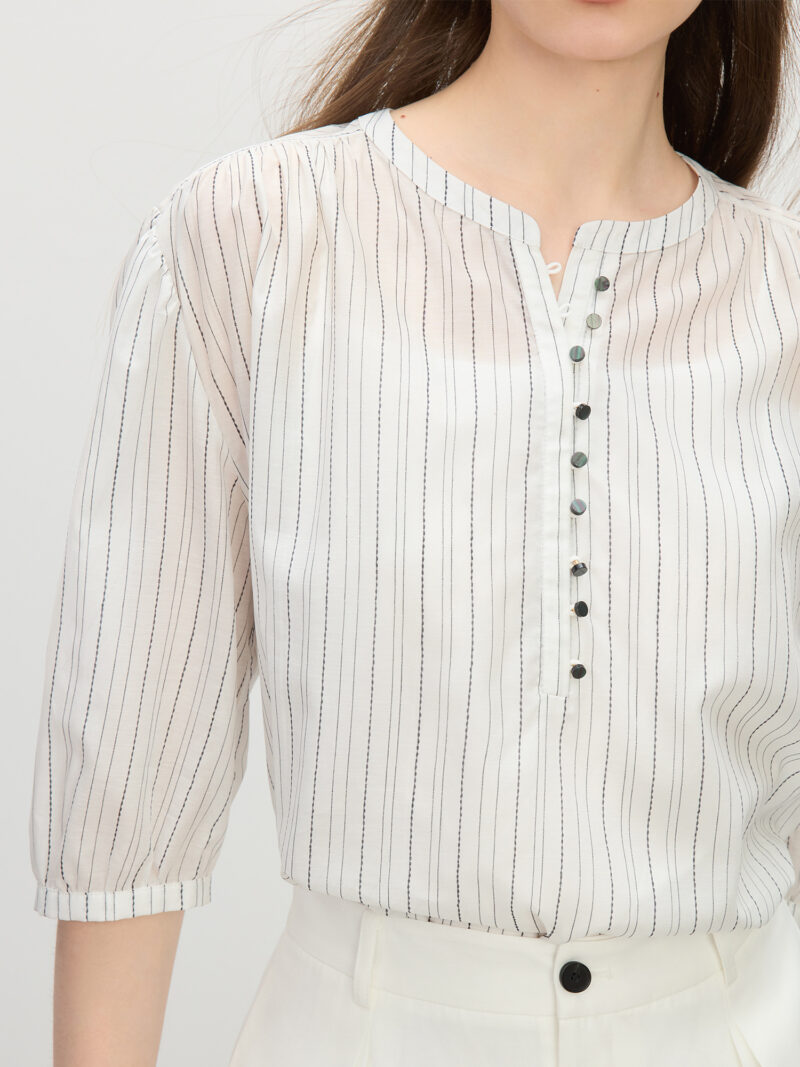 Summer Striped Short Sleeve Button-Down Shirt – Casual Lightweight Fit - Image 5