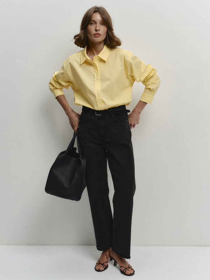 Women's Long Sleeve Cotton Chiffon Shirt – Loose Fit Office Casual Top - Image 2
