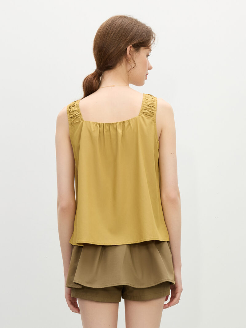 Summer Women's Textured Linen Camisole – Relaxed Fit Casual Tank Top - Image 5