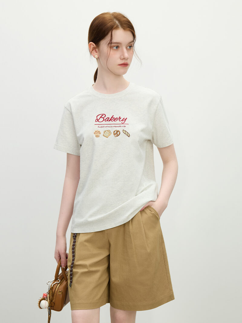 Summer Vintage Linen-Cotton Oversized Tee – Dusty Grey Casual Pullover - Image 3