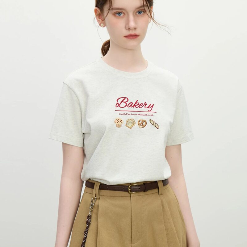 Summer Vintage Linen-Cotton Oversized Tee – Dusty Grey Casual Pullover