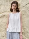 Women's Summer Pleated Linen Tank Top