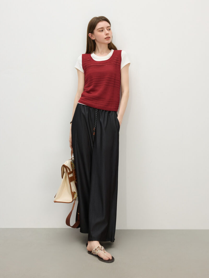 Summer Knit U-Neck Hollow Vest Camisole for Women - Image 4