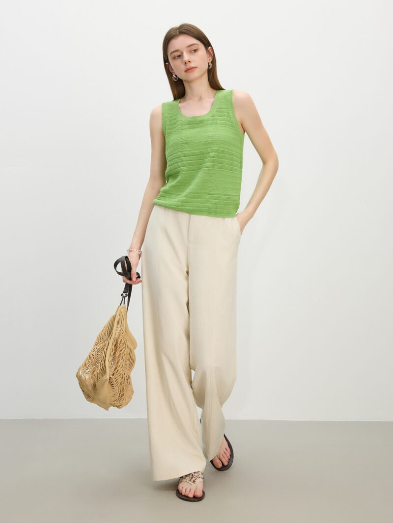 Summer Knit U-Neck Hollow Vest Camisole for Women - Image 5