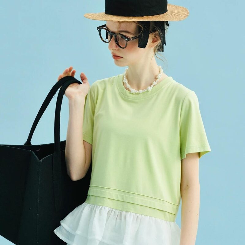 Summer Dopamine Patchwork T-shirt for Women