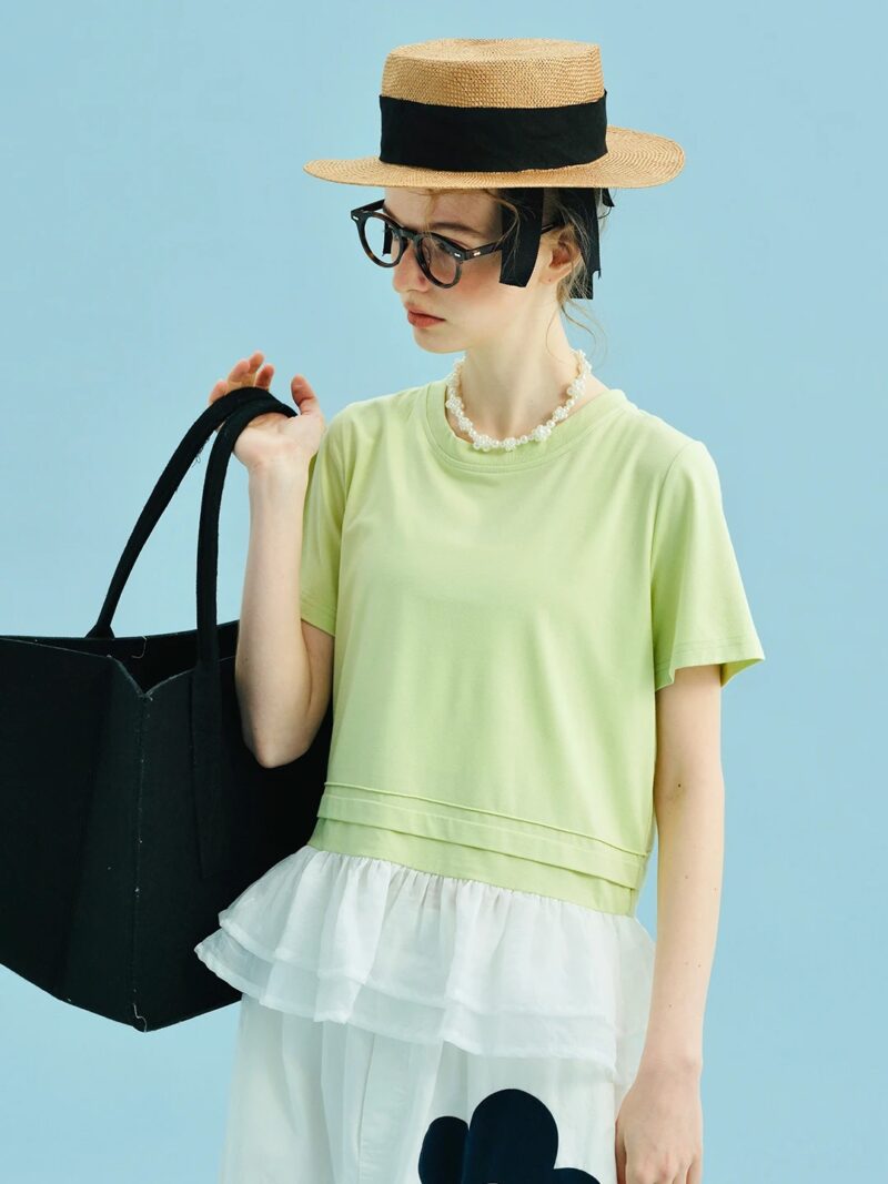 Summer Dopamine Patchwork T-shirt for Women - Image 2