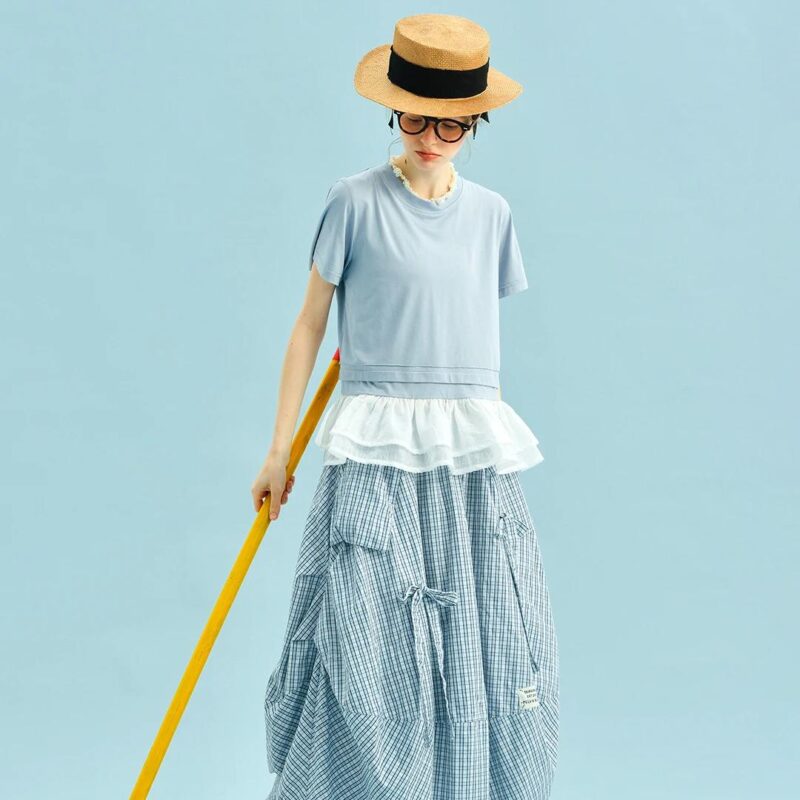Summer Casual Patchwork Art Tee for Women