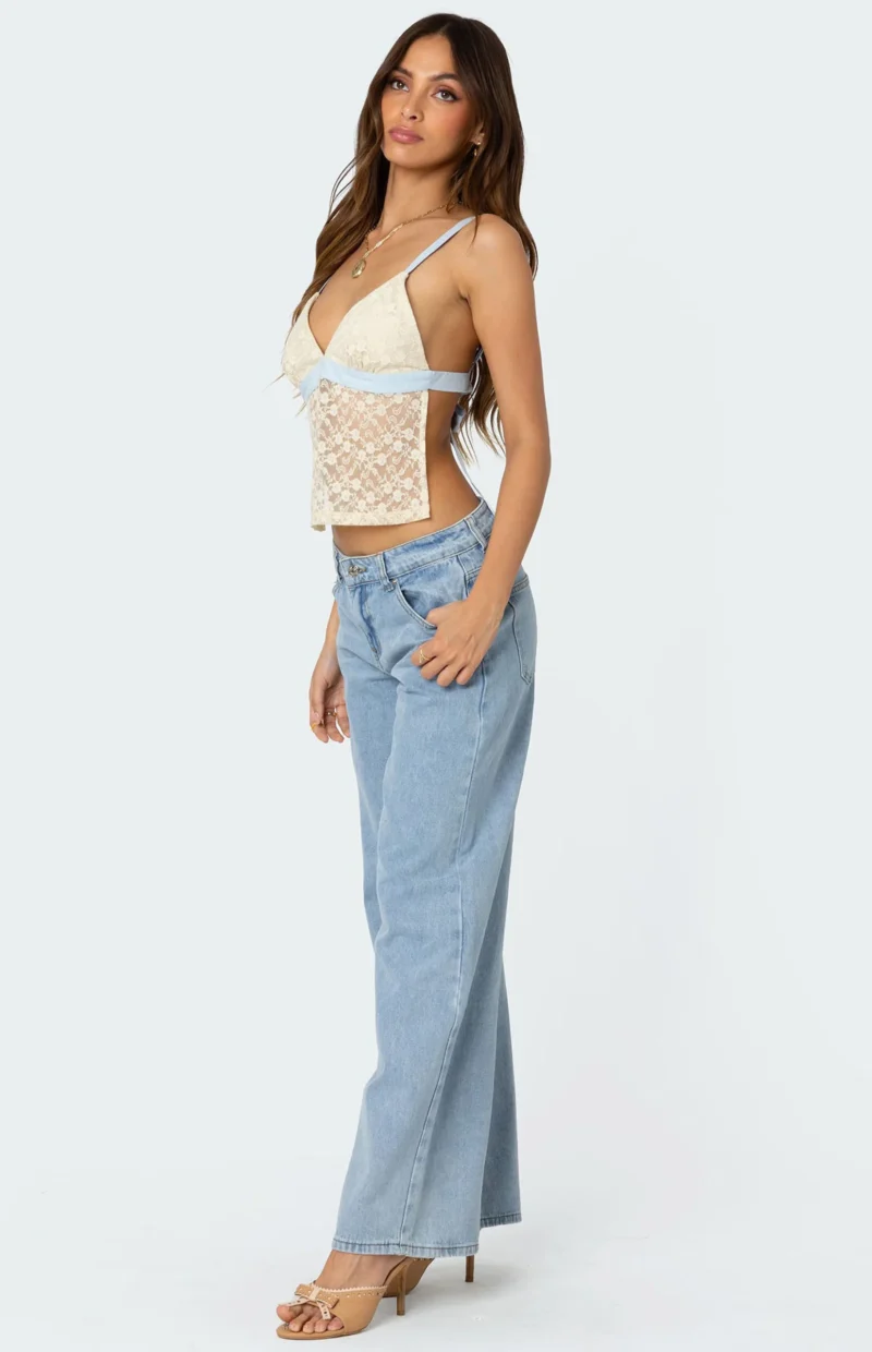 Vintage Lace Patchwork Backless Camisole for Women - Image 6