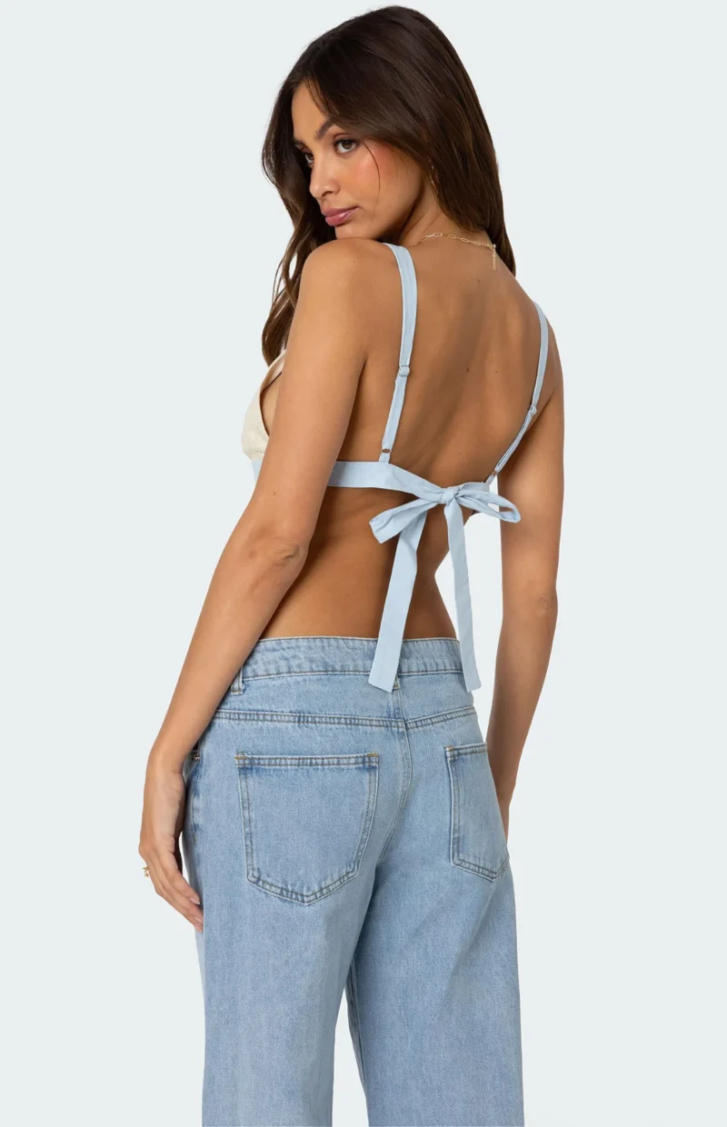 Vintage Lace Patchwork Backless Camisole for Women - Image 5