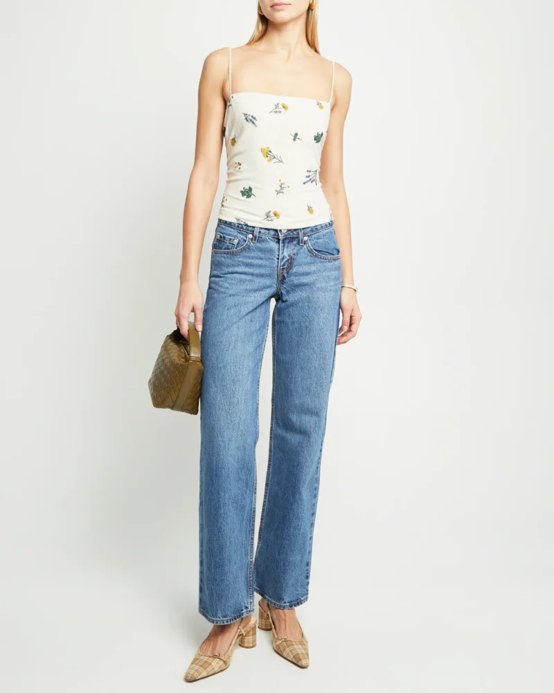 Y2K Floral Backless Spaghetti Strap Crop Top - Image 4