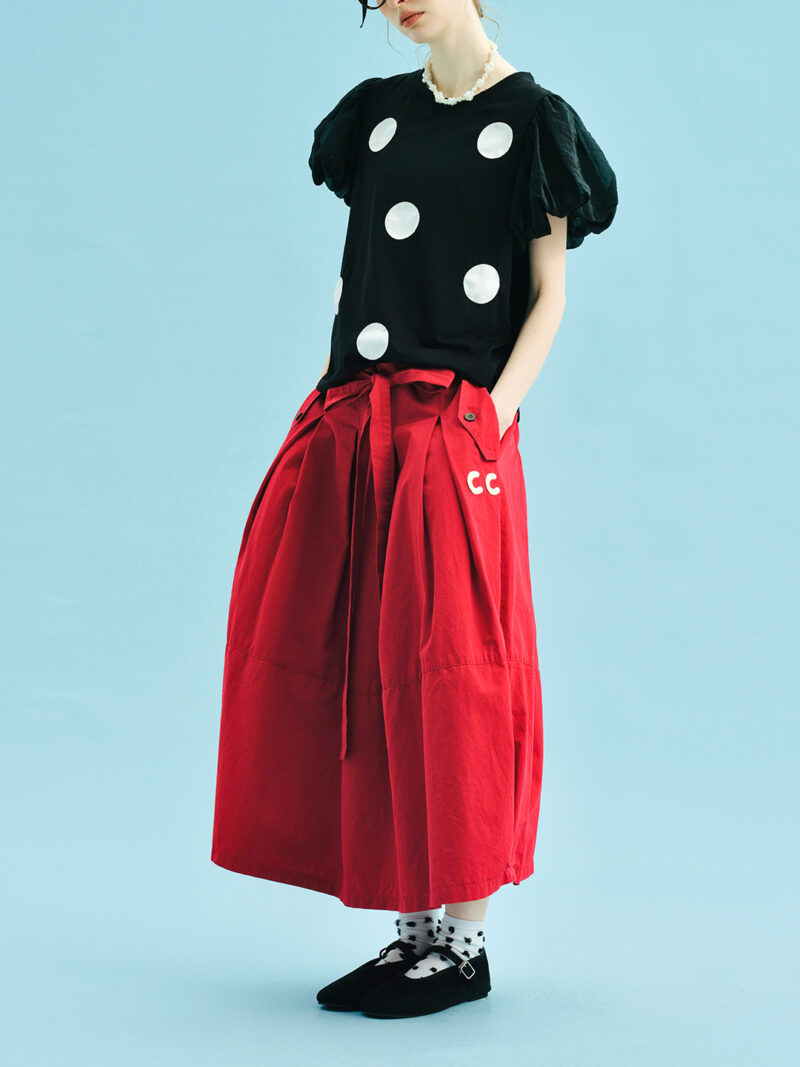 Summer Polka Dot Mesh Lantern Sleeve Casual Tee for Women - Image 5