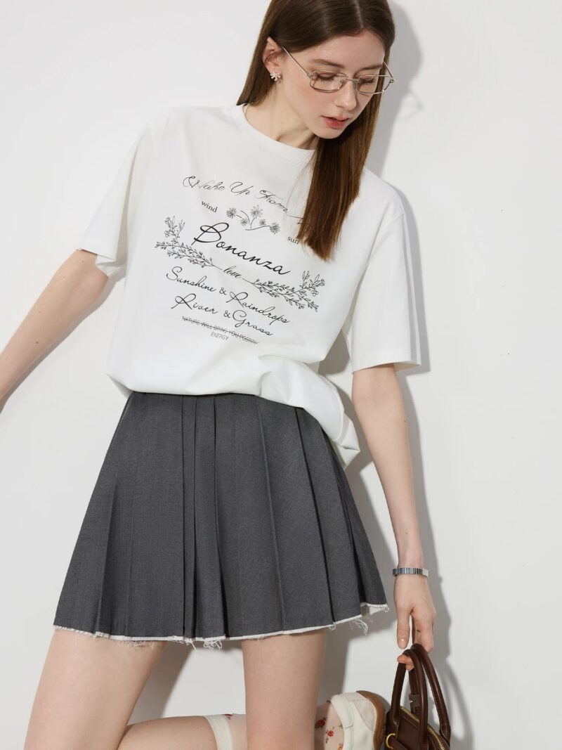 Floral Letter Print Casual T-Shirt for Women - Image 4