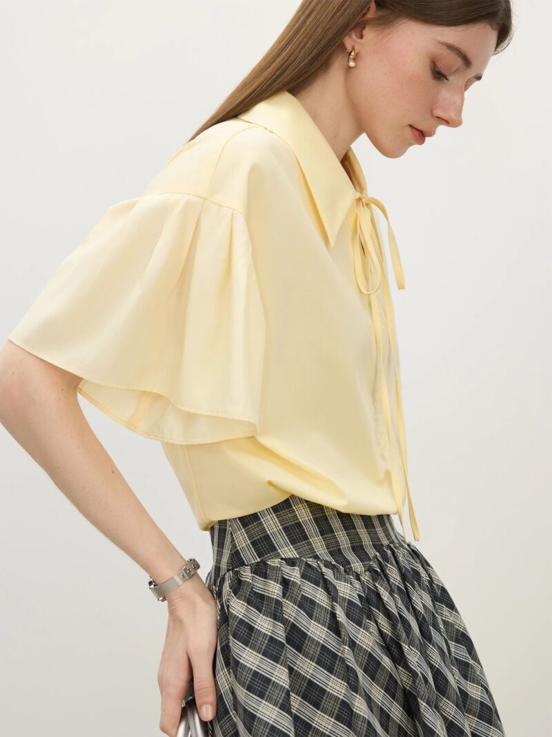Sweet Collage V-Neck Loose Fit Summer Shirt for Women - Image 6