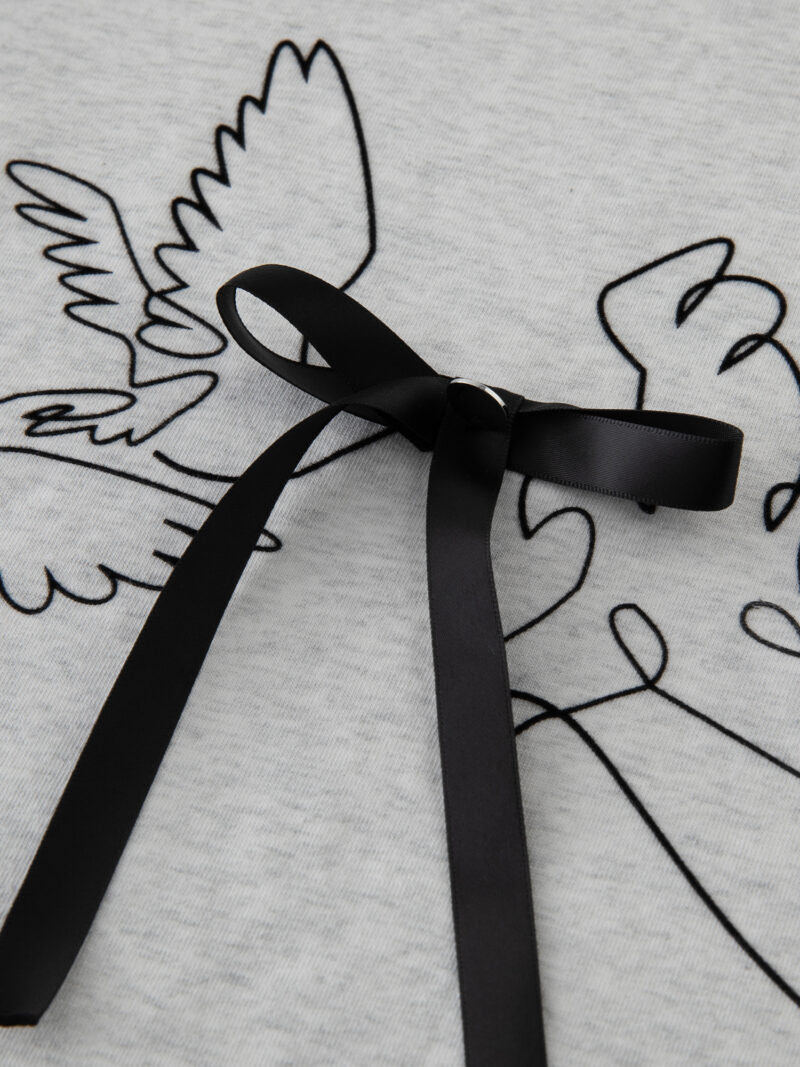 Plus Size Women's 3D Bow Bird Print T-Shirt – Summer Casual Short Sleeve - Image 6