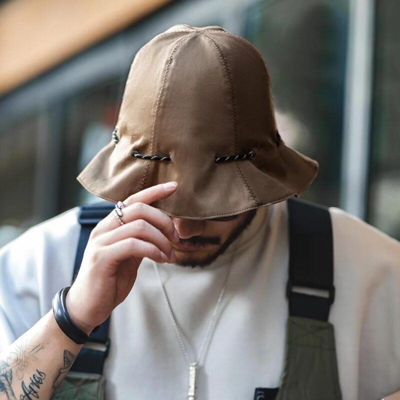 Reversible Cotton Bucket Hat with Adjustable Fit & Travel Pouch for Men & Women