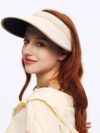 Women's UPF 50+ Sun Visor Hat – Lightweight Wide Brim Cap for Summer Outdoors