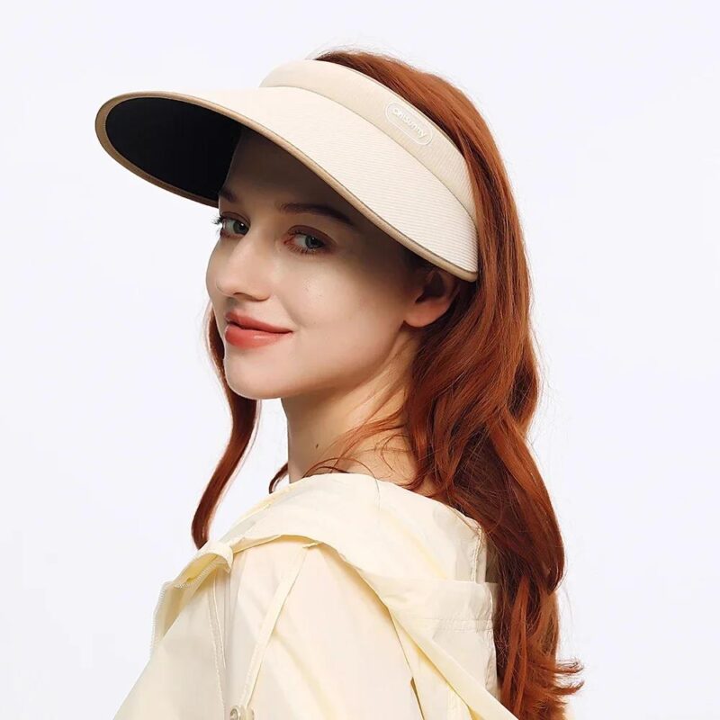 Women's UPF 50+ Sun Visor Hat – Lightweight Wide Brim Cap for Summer Outdoors